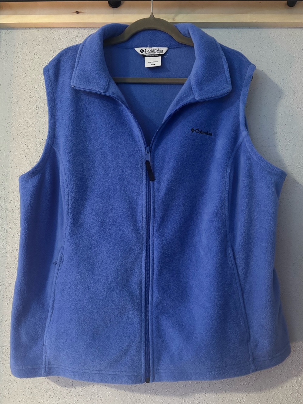 Columbia Benton Springs Fleece Vest Periwinkle Blue Women’s 2XL‎